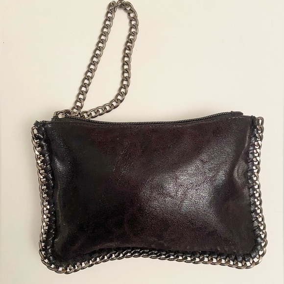 EUC! Black metallic suede-like wristlet - Picture 5 of 6